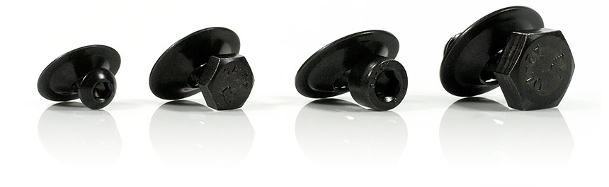 The captive screws SAVETIX® are now available in black anodized finish (extra charge)