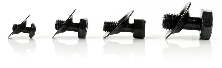 The captive screws SAVETIX® are now available in black anodized finish (extra charge)